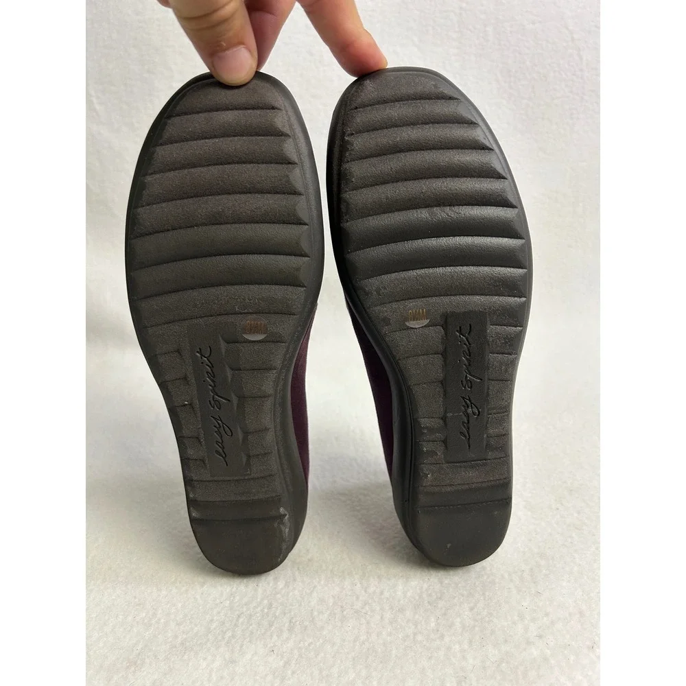 Comfort Career Easy Spirit Womens 8.5M Purple Searena2 Suede-Like Loafers